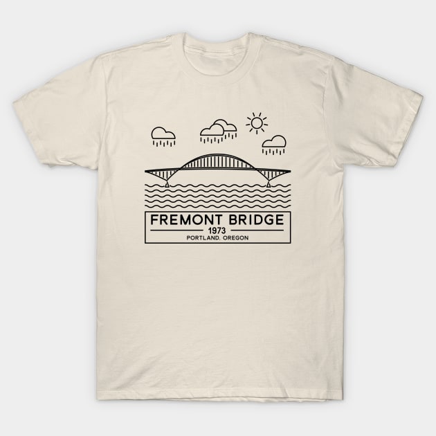 Fremont Bridge Portland T-Shirt by jkim31